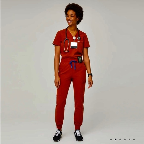 NWT Figs auburn scrub SET - Picture 2 of 11